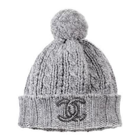 chanel winter hat with pom pom|chanel cotton bucket hat.